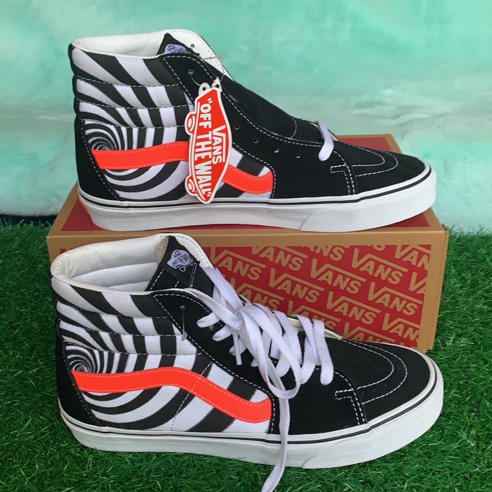 VANS SK8-HI Swirl Black/Flery Coral men’s - Picture 1 of 16